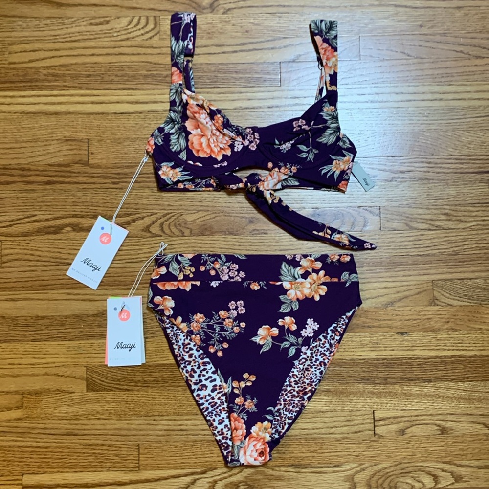 Maaji Floral Purple Bikini Set